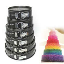 6Pcs Non-Stick Circle Mould with Click
