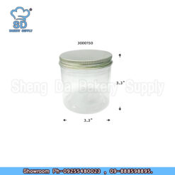 Plastic Cookies Cup With Silver Lit 8.5cm x8.5cm