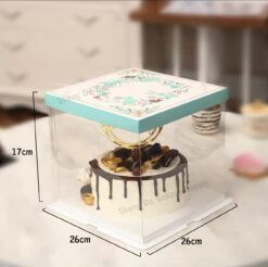 8" Transparent B-Cake Box