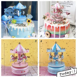 Cake Topper Music Box Carousel
