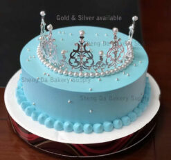 Silver Crown Half Ring (L)