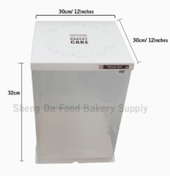 12" Extra High Transparent Cake Box