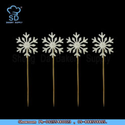 Snowflake Wood Stick 10pcs