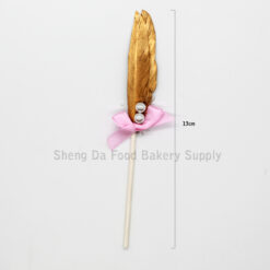 Gold Feather Cake Topper