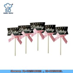 Paper Card HBD Stick Ribbon 5pc