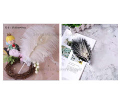 Peacock Feather with Pearl