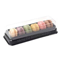 Black Plastic 6pcs Macaron