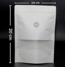White Paper Zip Bag 14x20cm (1X100)
