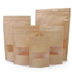 Brown Paper Zip Bag 20cm x 30cm