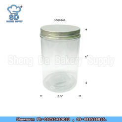 Plastic Cookies Cup With Silver Lit (10cmx 6.5cm)