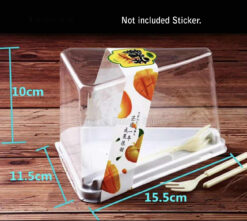 Triangle Cake Box with fork