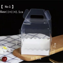 Transparent 11x11x11cm Box with Handle