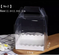 Transparent 13x13x12cm Box with Handle