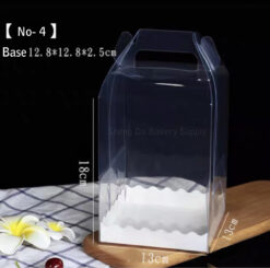 Transparent 13x13x18cm Box with Handle