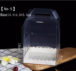 Transparent 15x15x18cm Box with Handle