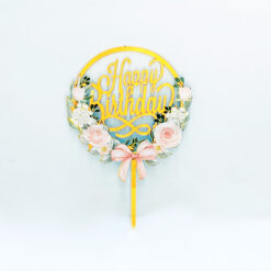 Acrylic Topper With Flower