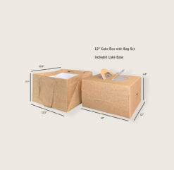 Khaki Color 10" Handle Box with Bag
