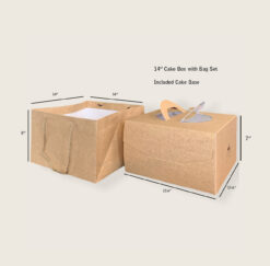 Khaki Color 12" Handle Box with Bag