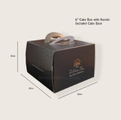 MJ- 6" Square Cake Box With Handle