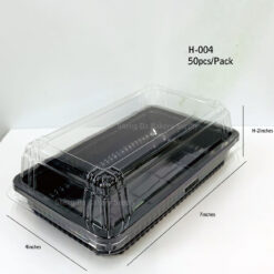 H-004 Black Base Plastic Box 50pcs