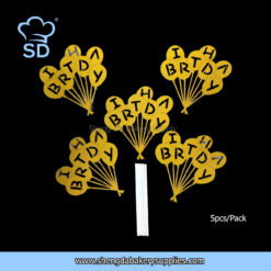 MJ BD Gold Paper Topper 5pcs