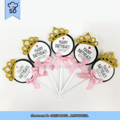 Ben HBD With Crown Pop Stick 5pcs