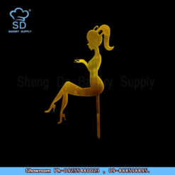 Ben Sitting Girl ( Black/ Gold )