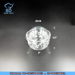MJ-CH-43 (S7748) White Flower Print Mousse Cup With Lit 10pcs