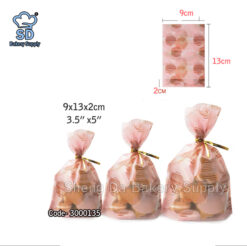 DIY 3.5" X H5" Plastic Bag With Gold Tie
